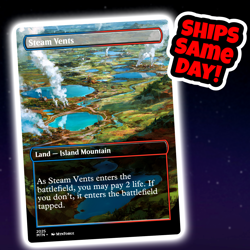 Steam Vents - Custom Art Magic: The Gathering Playtest Card - Commander EDH - Image 1