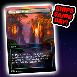 Misty Rainforest - Custom Art Magic: The Gathering Playtest Card - Commander EDH - Image 1