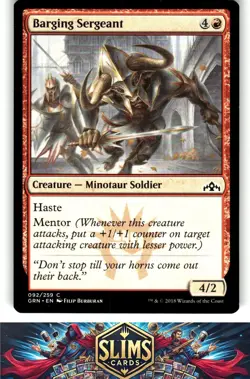 Magic the Gathering MTG Guilds of Ravnica Barging Sergeant #92 Buy 2 Get 1 - Image 1