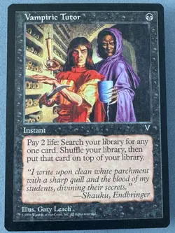Vampiric Tutor MTG Visions—Unplayed Excellent/Near Mint—Vintage Magic - Image 1