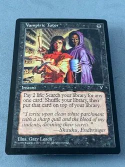 Vampiric Tutor MTG Visions—Unplayed Excellent/Near Mint—Vintage Magic - Image 3