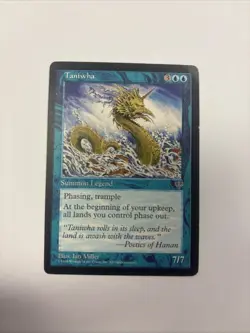 Taniwha MP Mirage Rare Reserved List MTG 1996 #95 Blue Phasing Legendary Serpent - Image 1