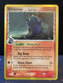 Heracross 3/101 - Pokemon EX Dragon Frontiers - Holo Rare - NM - Image 1