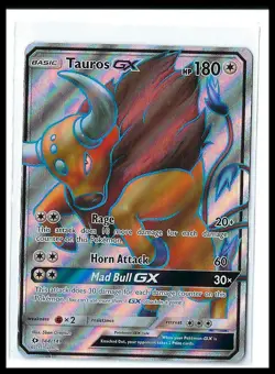 Pokemon TCG - Tauros GX (Full Art) SM Base Set #144/149 - Near Mint or Better - Image 1