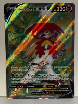Hisuian Decidueye V (Full Art) 173/189 SWSH10: Astral Radiance NM Pokemon Fast S - Image 1