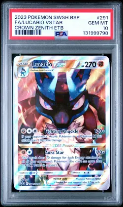 LUCARIO VSTAR 291/159 | PSA 10 | SWSH BLACK STAR PROMO POKEMON - Image 1