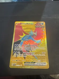 Pokemon TCG Roaring Moon EX 262/182 Hyper Rare Gold NM Condition - Image 1