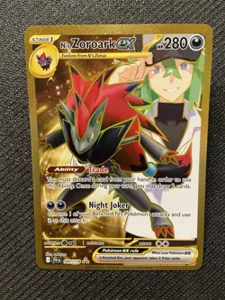 Pokemon TCG Journey Together Gold N's Zoroark EX Holo Ultra Rare 189/159 NM - Image 3
