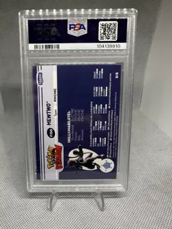 2000 Danone Pokemon MEWTWO #8 Stadium Tip Shiny *FOIL* PSA-9 ERROR MISSING FOIL - Image 2