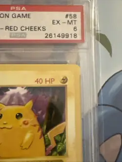 Pikachu 1st Edition Shadowless Red Cheeks PSA 6 1999 Pokemon Game #58 OLD CERT - Image 4