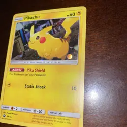 2018 Pokemon TCG Pikachu SM157 Black Star Promo Holo! Swirl - Image 3