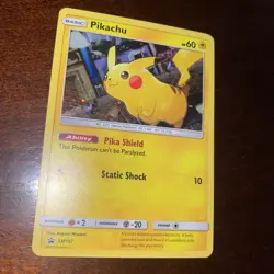2018 Pokemon TCG Pikachu SM157 Black Star Promo Holo! Swirl - Image 4