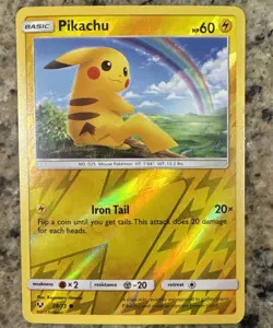 Pokemon TCG Pikachu Shining Legends 28/73 Reverse Holo LP. - Image 1