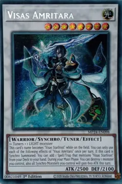 MP24-EN098 VISAS AMRITARA PRISMATIC SECRET RARE 1ST EDITION YuGiOh CARD - Image 1