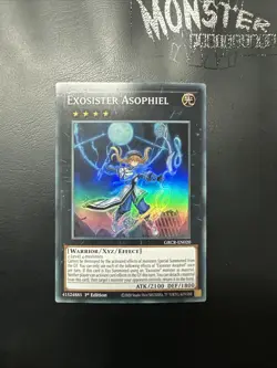 YUGIOH EXOSISTER ASOPHIEL SUPER RARE GRCR-EN020 1ST EDITION - Image 1