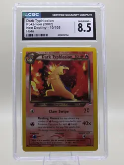 CGC 8.5 Dark Typhlosion 2002 Neo Destiny 10/105 Holo Pokemon Card - Image 1