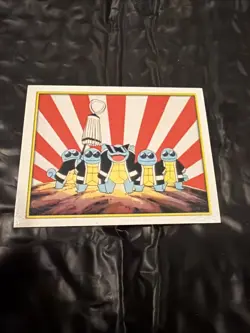 NINTENDO POKEMON MERLIN Sticker Card (2000 Series 2) - #76 - Squirtle Squad - NM - Image 1