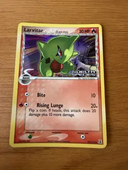 Larvitar 73/113 EX Delta Species Stamped Reverse Holo Pokemon TCG Card - Image 1