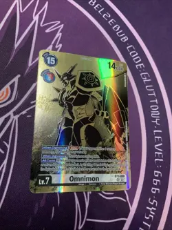 Omnimon Rise of Digimon Alternate Art SR BT5-086 NM Digimon Card Game - Image 1