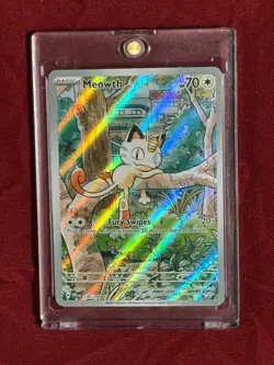 Pokemon Meowth 106/094 PLF Holo Basic English Pokemon TCG Card Stock Collectible - Image 1