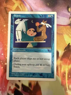 Stasis 5th Edition EX/LP #127 MTG Magic the Gathering Enchantment Rare - Image 1