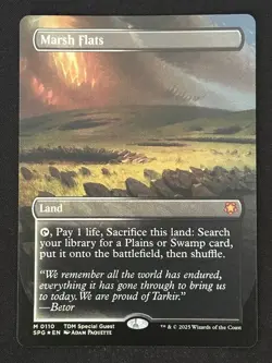 1x MTG Marsh Flats (Borderless, Foil) - Special Guests (SPG) (TDM) #110 - Magic - Image 3