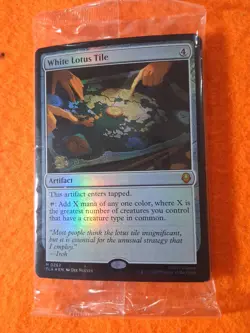 White Lotus Tile Promo Foil W Stamp Still in Wrapper. - Image 1