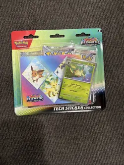 Pokemon Prismatic Evolutions Tech Sticker Collection - Leafeon FACTORY SEALED - Image 1