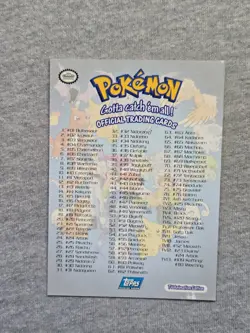 Pokemon Topps Movie Animation Edition Blue Logo Checklist - Image 2