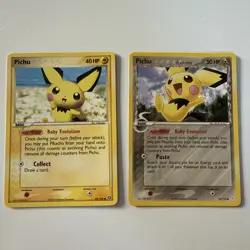 Pair Of 2 Pichu Pokemon Cards - Delta Species 2006 & 2005. Near Mint Rare! - Image 1