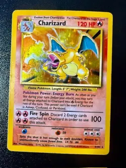 1999 Pokemon Base Set Charizard Holo #4/102 WOTC Unlimited – RAW - Image 2