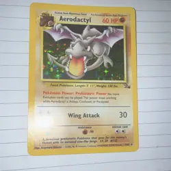 Pokemon Aerodactyl Fossil Holo Rare 1/62 60 HP Stage 1 1999 Wizards of the Coast - Image 1