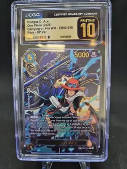 2025 One Piece Portgas D Ace Carrying On His Will EB02-028 SP CGC Pristine 10 - Image 1