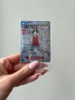 Bandai Namco One Piece CCG Monkey D. Luffy US Voyage Promo Card 2026 5000 Power - Image 1
