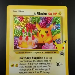 Birthday Pikachu 24 Pokemon Celebrations Collection Holo Card - Image 2