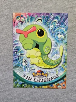 Caterpie #10 TV Animation Edition Blue Logo Vintage Card Pokemon Card Topps - Image 1