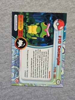 Caterpie #10 TV Animation Edition Blue Logo Vintage Card Pokemon Card Topps - Image 2