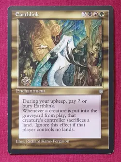 Magic The Gathering ICE AGE EARTHLINK black/green/red card MTG - Image 1