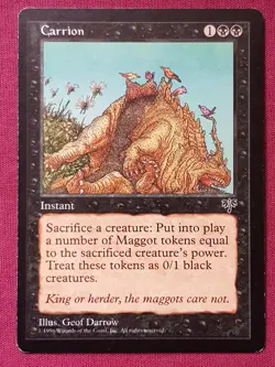 Magic The Gathering MIRAGE CARRION black card MTG - Image 1
