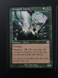 2x Arrogant Wurm - Torment - Magic The Gathering Mtg NM LP - Image 2