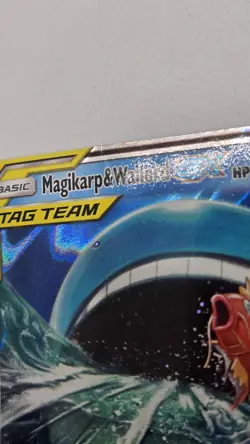 Pokemon TCG Magikarp & Wailord GX Black Star Promo SM166 Sm Holo - Damaged - Image 3