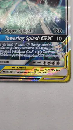 Pokemon TCG Magikarp & Wailord GX Black Star Promo SM166 Sm Holo - Damaged - Image 4