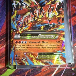 Pokemon TCG M Blaziken EX XY86 Full Art Black Star Promo Holo Mega 210 HP Fire - Image 3