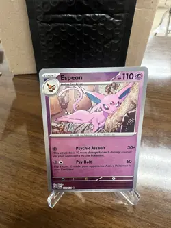 Pokemon Reverse Holo Pokeball Espeon 033/131 2025 Prismatic Evolutions NM - Image 2