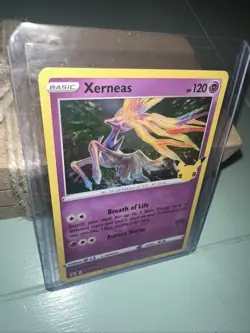 Xerneas - 25th Anniversary Pokemon Celebrations TCG - NM HOLO RARE 012/025 - Image 2