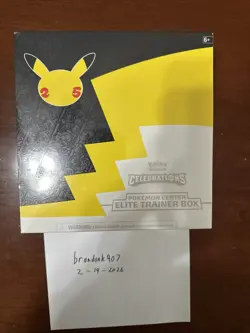 Pokemon Celebrations 25th Anniversary, Pokemon Center Elite Trainer Box - Sealed 820650809866 - Image 1