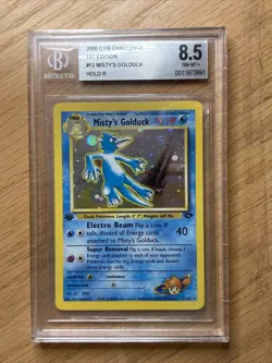 BGS 8.5 1st Edition Misty's Golduck Holo 12/132 Gym Challenge Pokemon Beckett 🌀 - Image 1