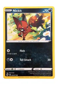 New: 2020 Pokemon TCG Nickit 46 Champions Path Regular Common - Image 1