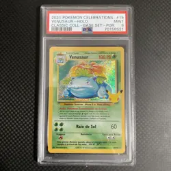 2021 Pokemon 25th Celebrations Portuguese Venusaur #15 PSA 9 Pop 5 - Image 1
