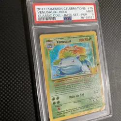 2021 Pokemon 25th Celebrations Portuguese Venusaur #15 PSA 9 Pop 5 - Image 4